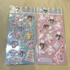 正規品 シュガーバニーズ ぷくぷくシール 2장 세트 산리오