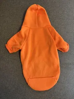 犬服　オレンジ色 フード付き　XL わんちゃん用お洋服