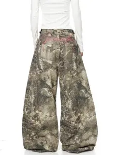 BLACKLISTS 刺繍デニム ワイドパンツ 男女兼用