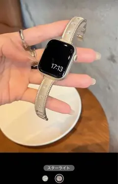 Apple Watch用ストーン付きリンクブレスレット
