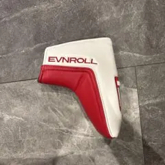 EVNROLL パター用ヘッドカバー ホワイト/レッド