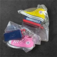 CONVERSE めじるしアクセサリー　カプセルトイ ガチャガチャ　黄　ピンク