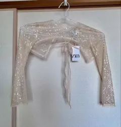 ZARA シアーセquinカーディガン キラキラ可愛い #ZARA