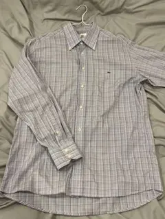 LACOSTE チェックパープル　シャツ