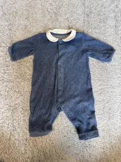 襟付きブルーロンパース 95cm未満