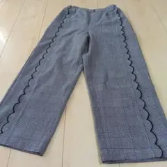 アナスイミニ　チェック柄スカラップデザインパンツ