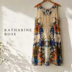 73美品 KATHARINE ROSS フラワー　ワンピースのサムネイル