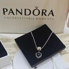 Pandora ハート型ペンダントネックレス s925