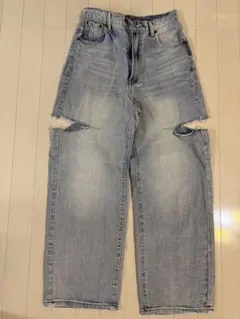 GRL スリットデニムワイドパンツ［cu420］Mサイズのサムネイル