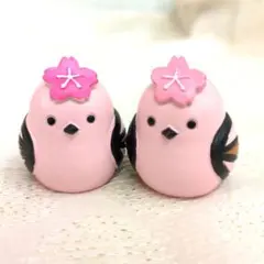 【新品‼️】シマエナガ リトルフレンド　さくら　置き物　キャンドゥ