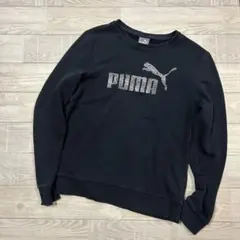 PUMA ブラック トレーナー　レディース L