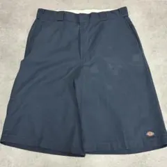 Dickies ワークショーツ W37 ネイビー 古着 ハーフパンツのサムネイル