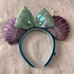 ディズニー カチューシャ 貝殻 リボン