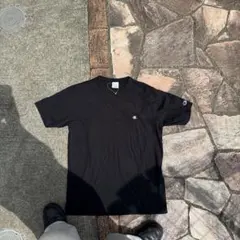Champion ブラック Vネック Tシャツ L