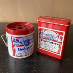 Budweiser バドワイザー 灰皿 缶ケース 2点セット レトロ