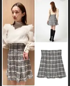 極美品 snidel ツイードミニスカショーパン 0サイズ