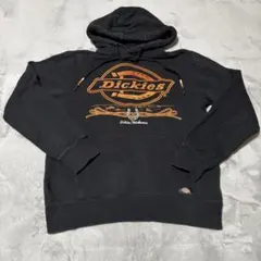 希少 訳ありDickies ブラック 刺繍パーカーL