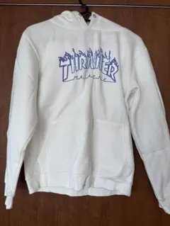 THRASHER ホワイトパーカー Mサイズ