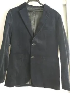 ダークブルー コーデュロイ テーラードジャケット