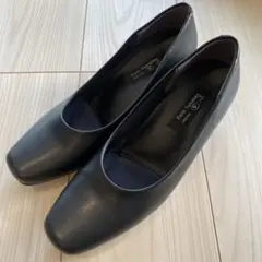 美品✨Furio Valentinoブラックパンプス 中ヒール23.5cm