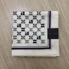 【未使用】CELINEセリーヌ ハンカチ マカダム ハート柄 大判 50×50