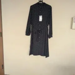 DECOY 水玉模様 長袖ワンピース