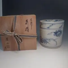 茶道具膳所焼 岩崎新定造 安南写七賢人絵茶碗(共箱) - メルカリ