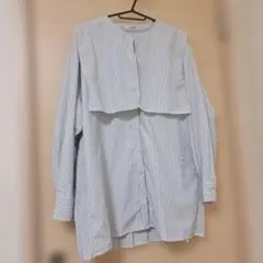 ap retro（アプレトロ）バックプリーツバンドカラーシャツ 襟付き