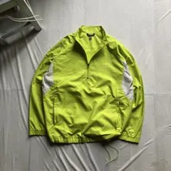 old nike golf /ハーフジップ プルオーバー 蛍光イエロー L