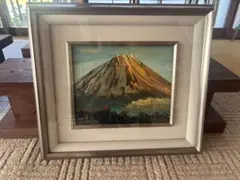 美品 奥村土牛「富士」リトグラフ 印章・証明シール有 文化勲章 富士山