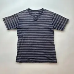 Eddie Bauer エディバウアー　キーネック　ボーダーTシャツ S