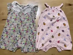 next 花柄ロンパース くだもの柄ロンパース 2点セット 9〜12m 80cm