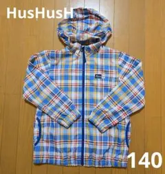 チェック柄フード付きパーカー《HusHusH》140