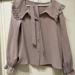 INGNI 薄紫 レース付きブラウス M