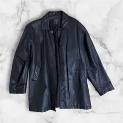 GLEEMAN ブラックレザーコート Lサイズ