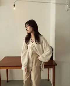 mideal lace up cardigan