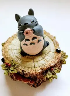 トトロ 陶器製オルゴール 木の切り株