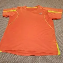 【中古】ASICS オレンジ ランニングシャツ