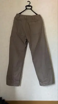 GU バレルレッグワークパンツ＋EC丈長め79.５cm ワンウォッシュ　L