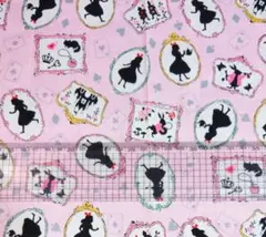 はぎれ ハギレ カットクロス ピンク アリス トランプ シルエット 布 生地