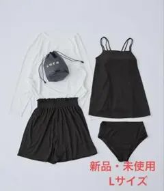 しまむら　mysa closet 水着4点セット　ブラック しまむら オンライン限定 mysacloset セパレート水着 4点セット 黒