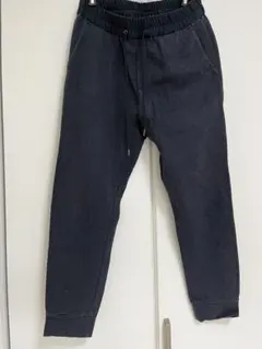 ダークグレー ジョガーパンツ ゴムウエスト