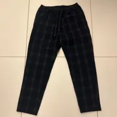INHERIT チェック柄 ウールイージーパンツ