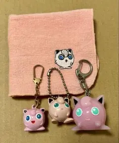 ポケモン プリン キーホルダー 3個 ミニタオル 初期もの