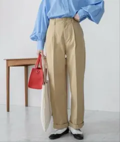 【BONLECILL】センタープレスタックチノパンツ