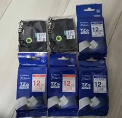 Brother 12mmホワイトラベルテープ 6個
