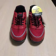 ASICS メッシュ安全靴 レッド ベルクロ式 28cm - メルカリ