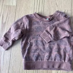 H&M くま柄　裏起毛トレーナー 6-9M
