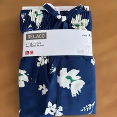 ユニクロ　レーヨンリラコ　 M ネイビー 花柄