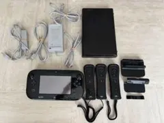 や*ぬ様 Wii U 本体 ブラック コントローラー3つとおまけ付き